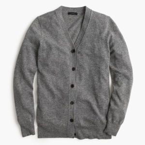 J. Crew Classic V-neck Cardigan Sweater - gray